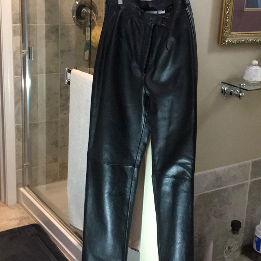 JacquelineFerrar Size 6 Genuine Leather Pants NWOT